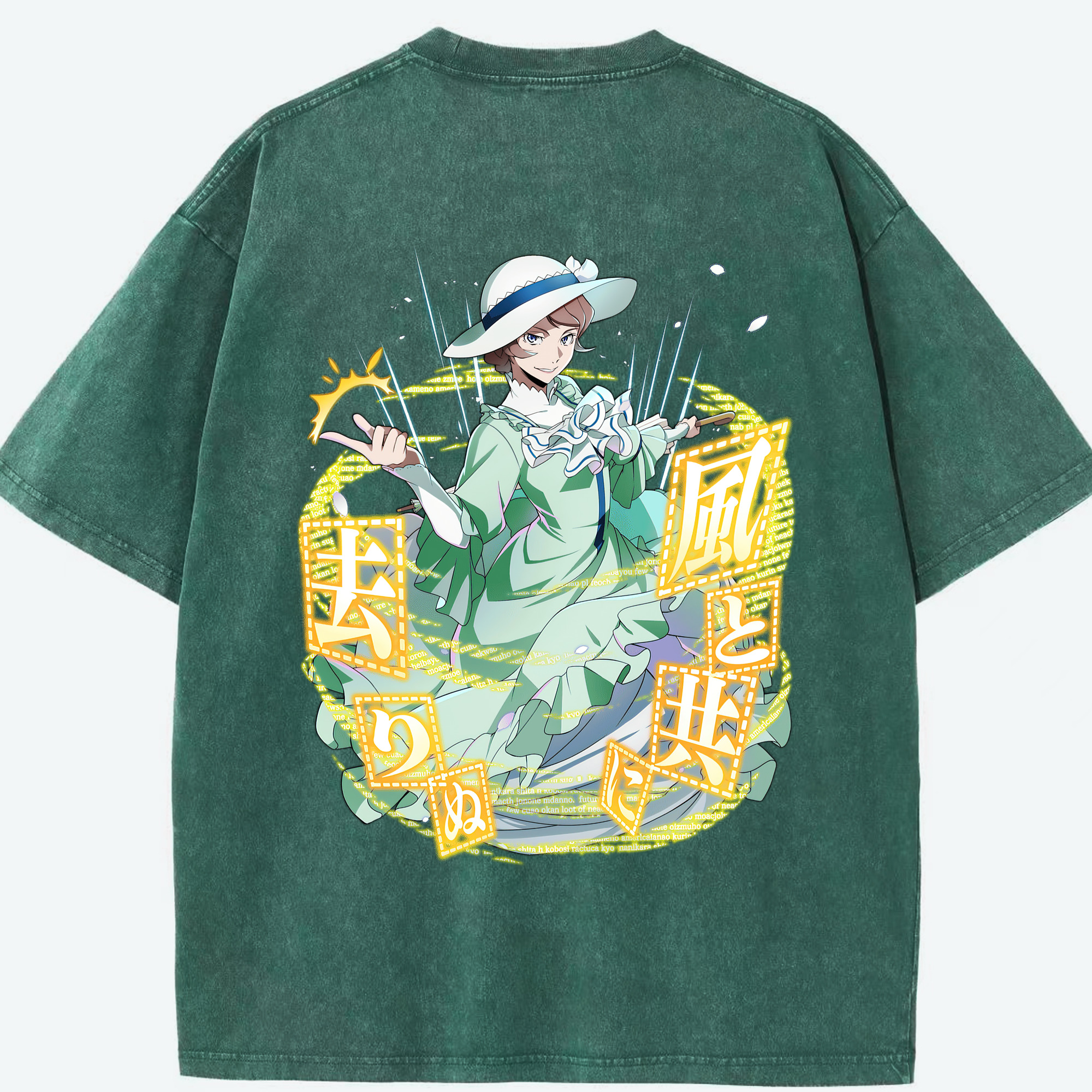 （画像用） 文豪ストレイドッグス Bungo Stray Dogs 綿100% ヴィンテージ風 半袖Tシャツ（背面プリント）